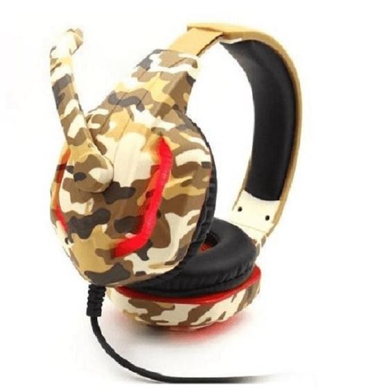 Imagem de Fone De Ouvido Gamer Camuflado Militar