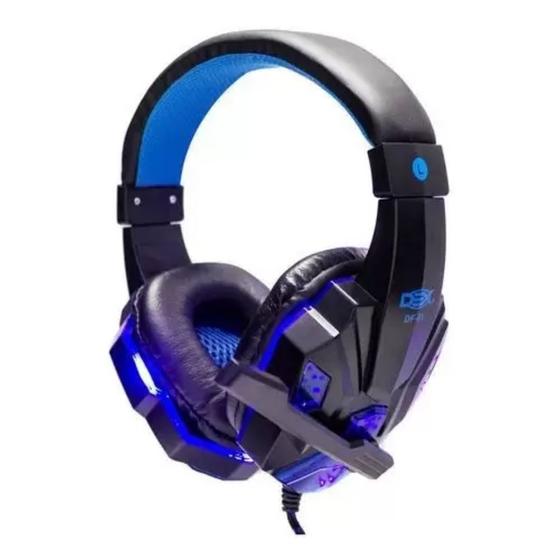 Imagem de Fone De Ouvido Gamer Headset Usb E P2 C/ Microfone E Led Dex - Df-81