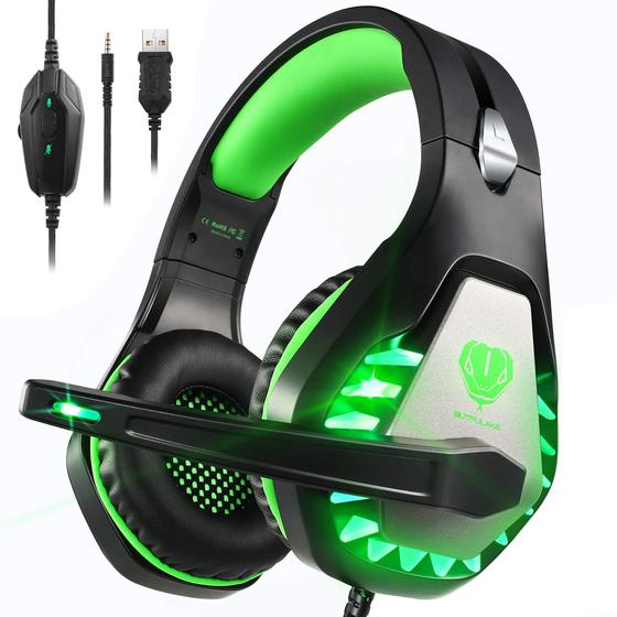 Imagem de Fone de Ouvido Gamer Pacrate GH-1 com Microfone - Compatível com Switch, PC, PS4, PS5 e Xbox One