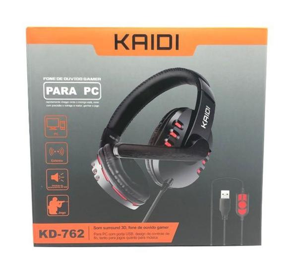 Fone De Ouvido Gamer Porta Usb Para Pc Notebook Kd-762 Menor preço em Fone De Ouvido Gamer Porta Usb Para Pc Notebook Kd-762