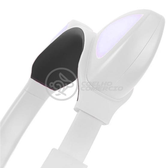 Imagem de Fone de Ouvido Gatinho Fox Sem Fio Com Led Orelha Gato Dobrável Infantil Microfone - Branco