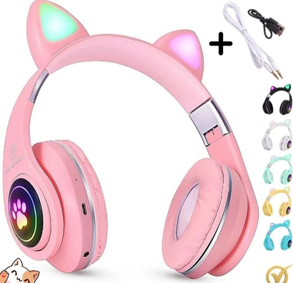 Fone de Ouvido Gatinho USB Estéreo Sem Fio Menor preço em Fone de Ouvido Gatinho USB Estéreo Sem Fio