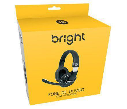 Imagem de Fone de Ouvido Headphone Com Microfone Preto - Bright - 0181