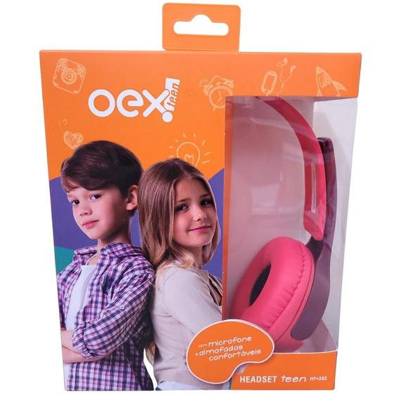 Imagem de Fone De Ouvido Headphone Infantil Teen Oex Hp303 Vermelho