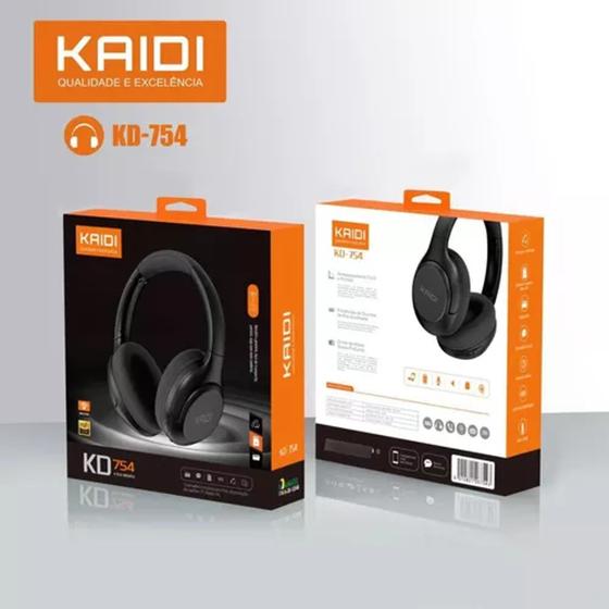 Imagem de Fone De Ouvido Headphones Bluetooth Kaidi Kd-754 Estéreo