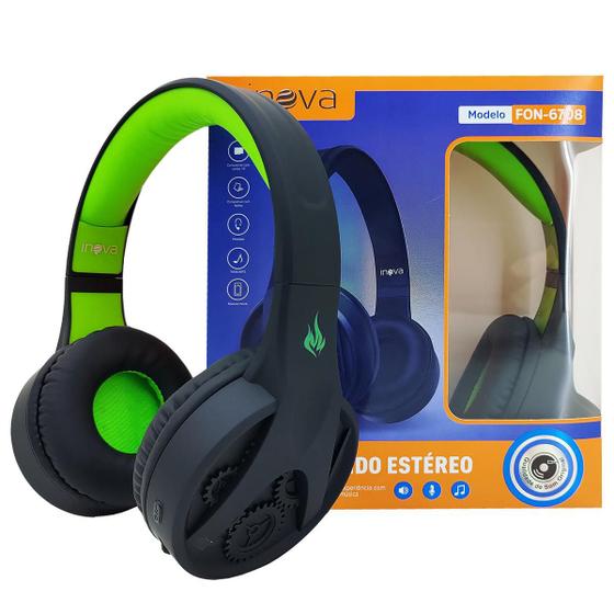 Fone de Ouvido Headset Bluetooth Wireless Sem Fio Com Microfone Original Inova Menor preço em Fone de Ouvido Headset Bluetooth Wireless Sem Fio Com Microfone Original Inova