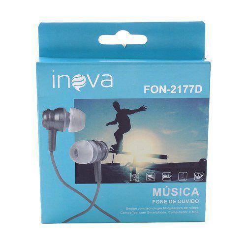 Imagem de Fone de ouvido headset caminha dia a dia intra auricular c/ microfone INOVA - fon-2177d
