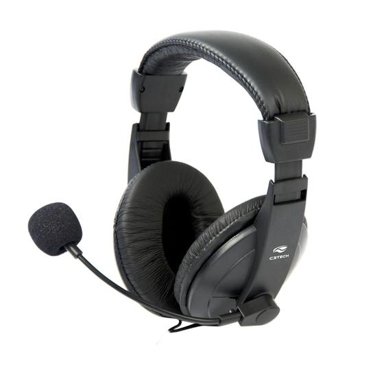 Imagem de Fone de Ouvido Headset Com Microfone Voicer Comfort C3Tech - PH-60BK - C3 TECH