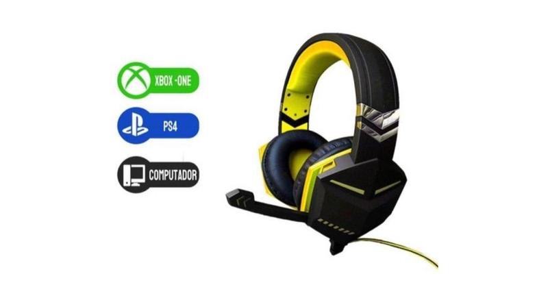 Imagem de Fone De Ouvido Headset Gamer Kp 433 Knup Amarelo