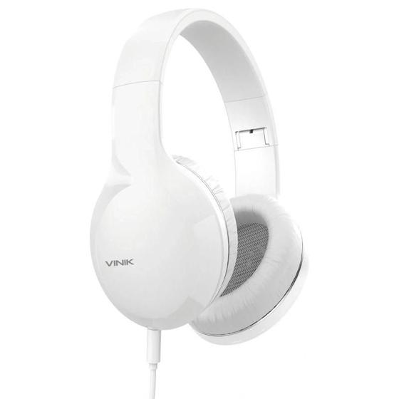 Imagem de Fone de Ouvido Headset Go Tune Branco Com Microfone Cabo 1.2m Plug P2 Estereo P3 - Hg110tb