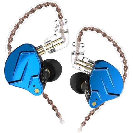 Fone De Ouvido In-ear Kz Zsn Pro X Azul Sem Microfone Com Retorno de Palco - Original Com Nota Fiscal Menor preço em Fone De Ouvido In-ear Kz Zsn Pro X Azul Sem Microfone Com Retorno de Palco - Original Com Nota Fiscal