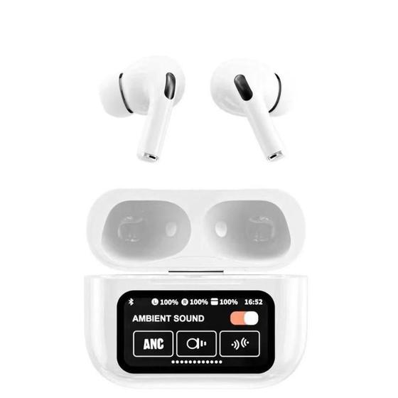 Imagem de Fone de Ouvido in-ear Sem Fio Bluetooth A9 PRO ANC Pods c/ Visor Tela Multifuncional