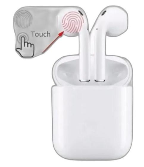 Imagem de Fone De Ouvido In-Ear Sem Fio I12 Tws Branco Com
