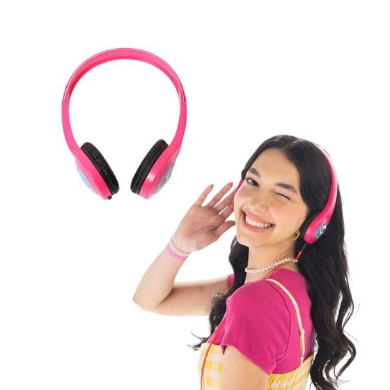 Imagem de Fone de Ouvido Infantil com Fio Lulula cor Rosa-Chiclete Fun