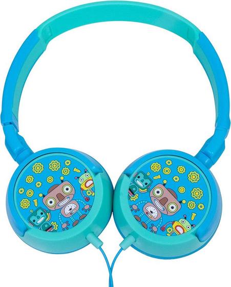 Imagem de Fone de Ouvido Infantil Headphone Oex Kids Robôs Azul HP305