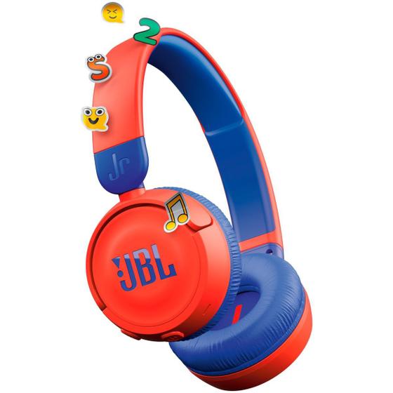 Imagem de Fone de Ouvido Infantil JBL JR310BT Vermelho Azul Bluetooth com Microfone Fone para Criança Sem Fio