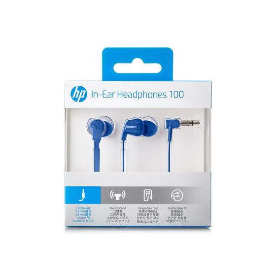 Imagem de Fone de ouvido intra auricular h100 azul - hp