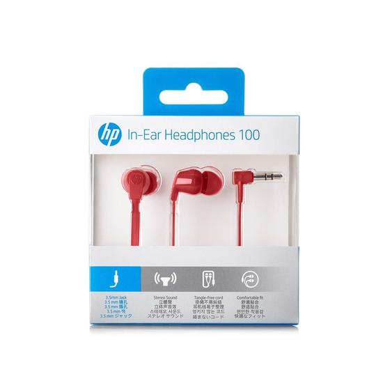 Imagem de Fone de ouvido intra auricular h100 vermelho - hp