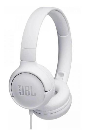 Imagem de Fone De Ouvido Jbl On-ear Tune 500 C/ Fio Branco T500 White