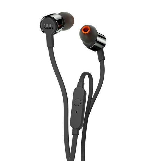 Imagem de Fone de Ouvido JBL T210 Preto Original com Microfone Controle para Smartphone Android iOS JBLT210BLK