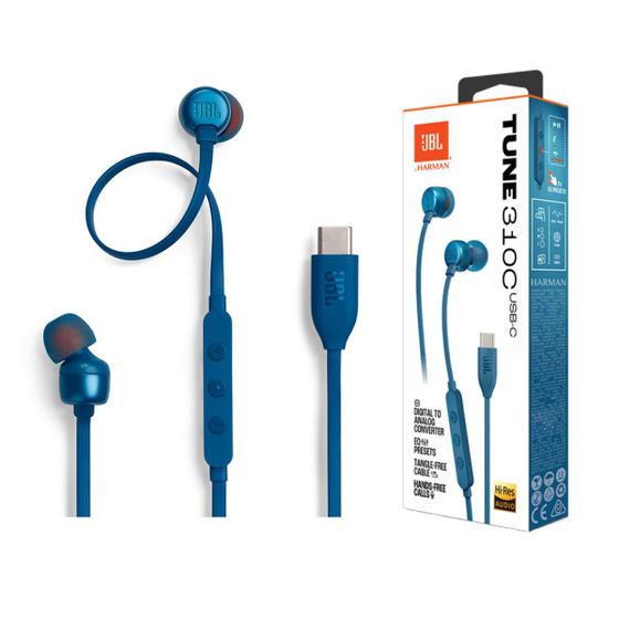 Imagem de Fone de Ouvido JBL TUNE 310C com fio Microfone integrado USB-C