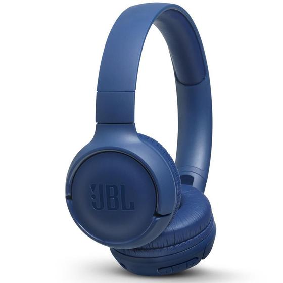 Imagem de Fone de Ouvido JBL Tune 500 Bluetooth Azul Pure Bass Sem fio Com Microfone e Controle T500BT