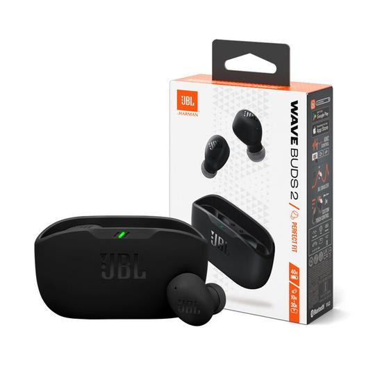 Imagem de Fone de Ouvido JBL Wave Buds 2 Preto Sem Fio Bluetooth