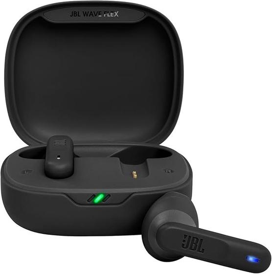 Fone De Ouvido Jbl Wave Flex TWS Bluetooth Depp bass - Preto Menor preço em Fone De Ouvido Jbl Wave Flex TWS Bluetooth Depp bass - Preto