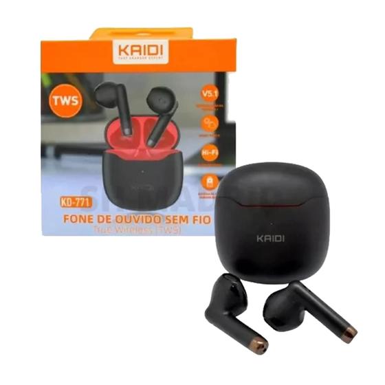 Imagem de Fone De Ouvido Kd771 Sem Fio Compatível C/android 771-Preto