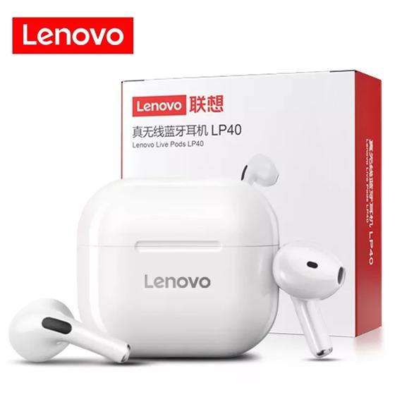 Imagem de Fone de Ouvido Lenovo LP40 Bluetooth 5.0 TWS Sem fio