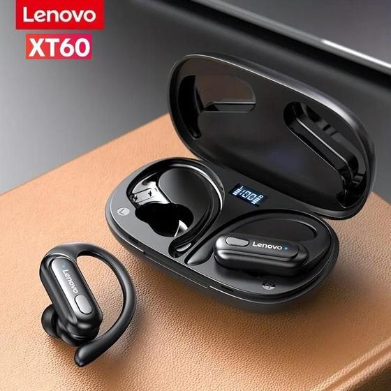 Imagem de Fone De Ouvido Lenovo Xt60 Sem Fio Bluetooth Display Preto