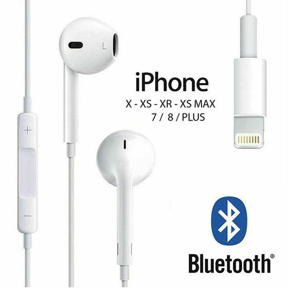 Imagem de Fone De Ouvido Light Ning Compatível para 7, 7Plus, 8, X ,Xr Xs 11 11pro max 12 14 Ear 8+ - Jsc
