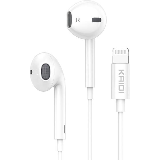 Imagem de Fone de Ouvido Lightning com Fio Mic Estéreo Kaidi KD-7010