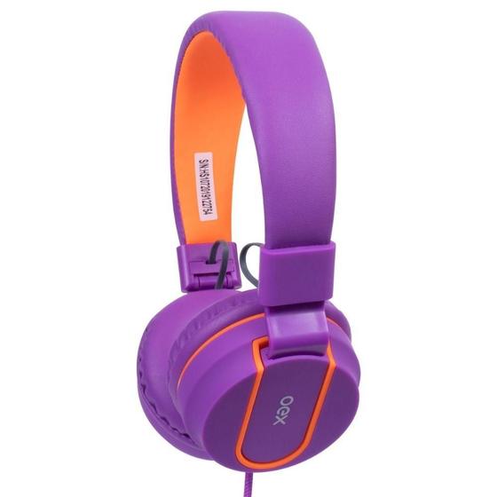 Imagem de Fone De Ouvido Microfone Dobrável Oex Teen Flúor Hs107 Roxo