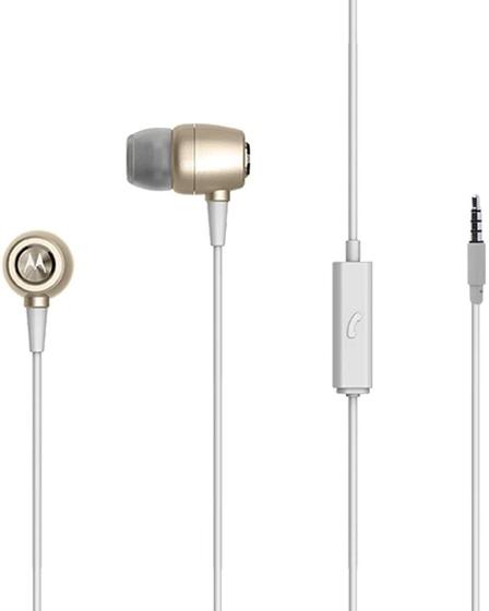 Fone de Ouvido Intra-auricular Earbuds Metal Ouro Rosa Motorola Sh009rg