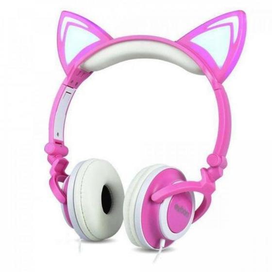 Imagem de Fone de Ouvido Orelha De Gato com Led HF-C22 EXBOM