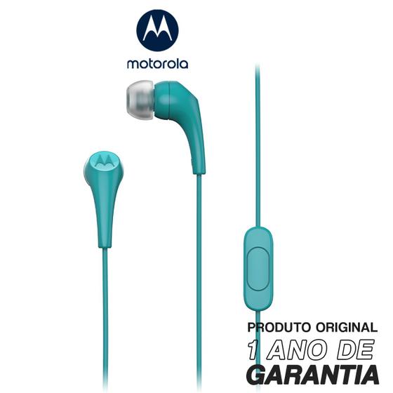 Imagem de Fone De Ouvido Original Motorola Earbuds 2-S com Microfone - Turquesa