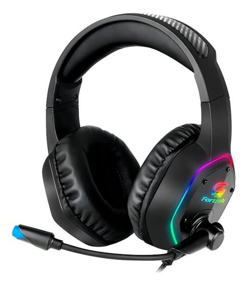 Imagem de Fone De Ouvido Over-ear Gamer Fortrek Blackfire Preto Com Luz Led