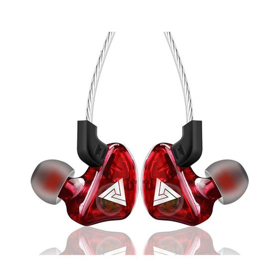 Fone De Ouvido Qkz Ck5 Com Microfone - Retorno De Palco - Vermelho Menor preço em Fone De Ouvido Qkz Ck5 Com Microfone - Retorno De Palco - Vermelho