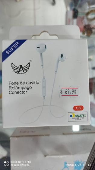 Fone de Ouvido Super S6 Relâmpago Bluetooth Altomex