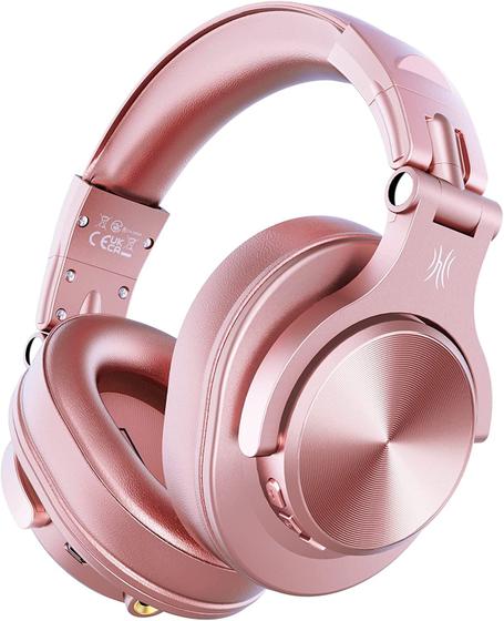 Imagem de Fone de Ouvido Rosa DJ Profissional Oneodio A70 Bluetooth Studio Sem Fio