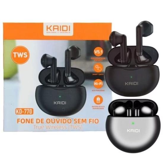 Imagem de Fone de Ouvido Sem Fio Bluetooth Kaidi Original  Para Academia Corrida 