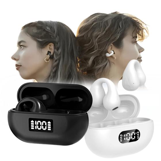 Imagem de Fone de Ouvido Sem Fio Earcuffs Bluetooth 5.3 Esporte Gancho Tws Ambie Portatil