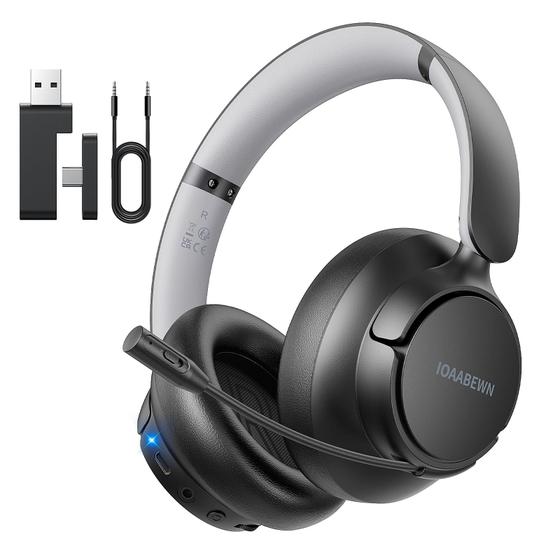 Imagem de Fone de Ouvido Sem Fio IOAABEWN para Jogos PS5/PS4 com Microfone - 55H de Bateria