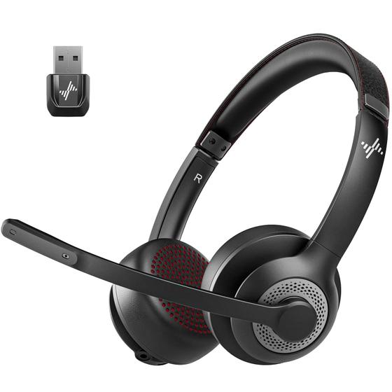 Imagem de Fone de Ouvido Sem Fio JIAMQISHI EH02U Bluetooth 5.2 com Microfone e Cancelamento de Ruído