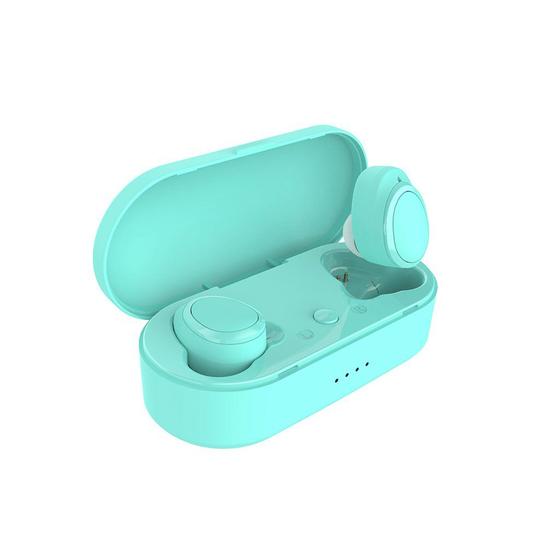 Imagem de Fone De Ouvido Sem Fio Letron Slim Azul - Estéreo Intra-Auricular Com Case Bluetooth