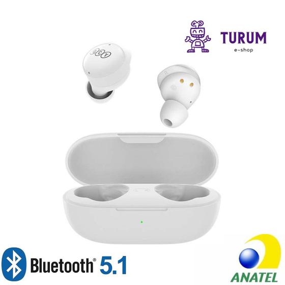 Fone De Ouvido Sem fio QCY T17 TWS Bluetooth 5.1 Branco Menor preço em Fone De Ouvido Sem fio QCY T17 TWS Bluetooth 5.1 Branco