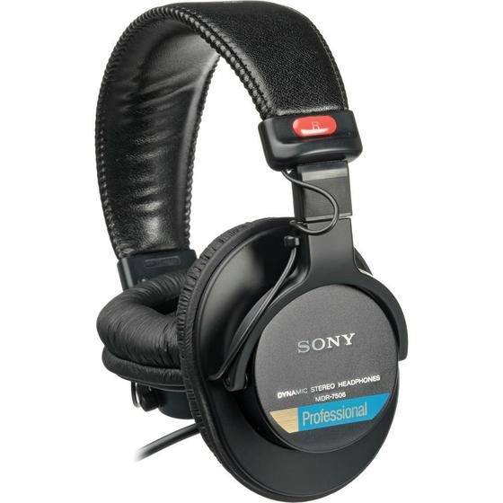 Fone de Ouvido Headphone Profissional Preto Sony Mdr-7506