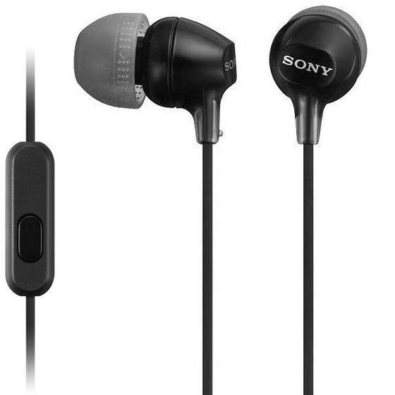 Imagem de Fone de Ouvido Sony MDR-EX15APBZ com Microfone e Cabo de 1.2 Metros - Preto