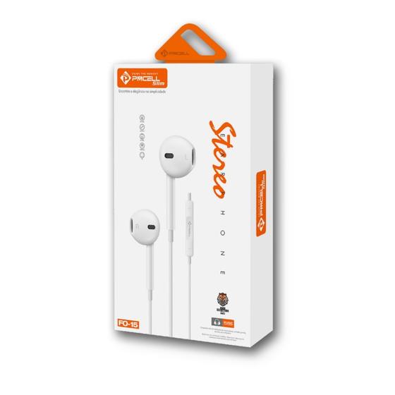 Imagem de Fone De Ouvido Stereo C/ Controle E Microfone Branco